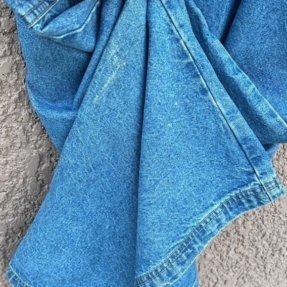 SUNSHINE Apparel Y2K Jean Dress Size 1X 100%‎ Cotton Embroidered Roses - Picture 15 of 16